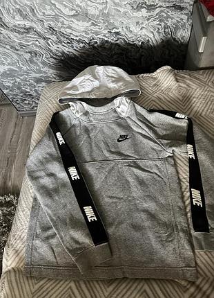 Кофта для хлопчика nike сіра з капюшоном