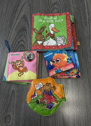 Розвивальні книжечки для малюків, різнокольорові, текстиль
