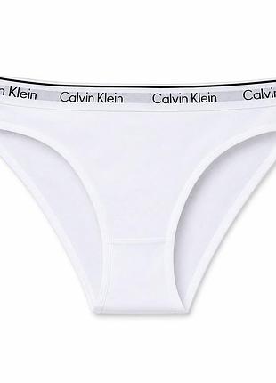 Женские трусики-слипы calvin klein белые хлопковые l