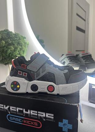 Кросівки для підлітків skechers game-kicks чорні 35 розмір