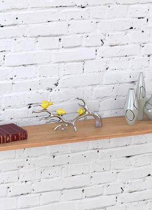 Полка настенная loft design pl-3-18 дуб крафт золотой, 112 см, 18 мм, с креплением