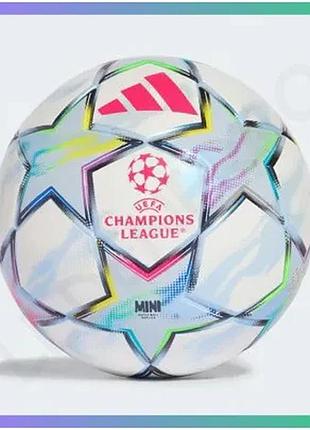 Футбольний м'яч adidas uefa champions league mini для дітей тренування сувенірний білий sku_ke9770