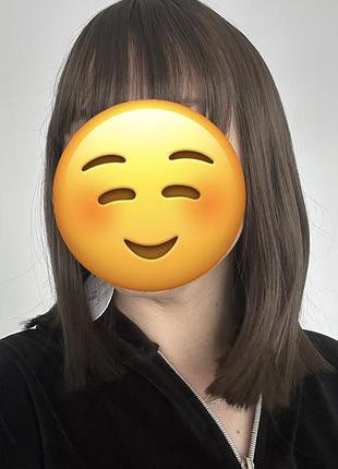 Перука жіноча каре коричнева