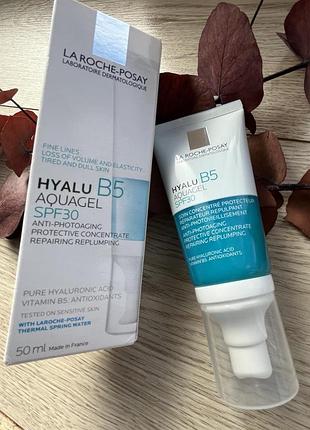 Аквагель против фотостарения и потери упругости la roche-posay hyalu b5 aquagel spf30