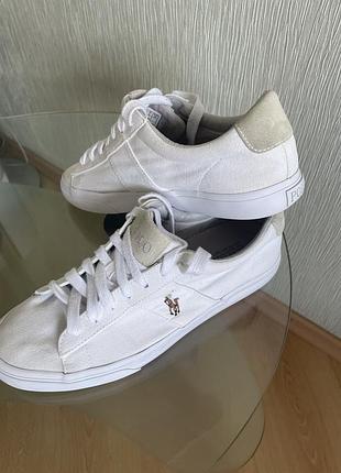 Чоловічи кеди з парусіни polo ralph lauren. орігінал