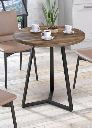 Круглый обеденный стол трикс loft design диаметр 70 см орех модена