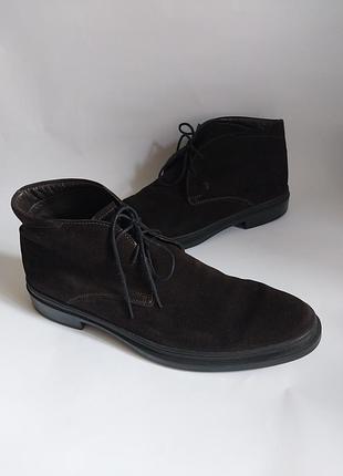 Черевики чоловічі tod's uk10 44р., коричневі, замша, осінь весна