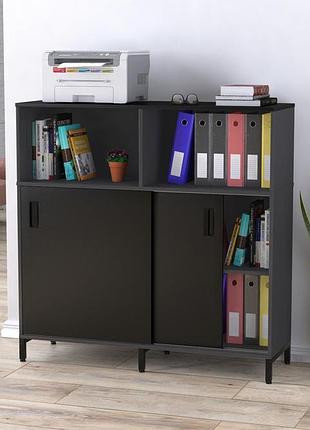 Тумба офисная ls-1200-1200 антрацит черный st7