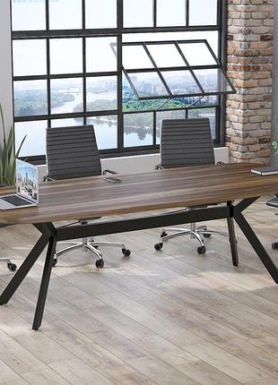 Стол для переговоров академия loft design орех модена без розеток