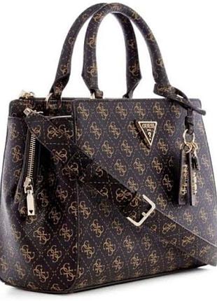 Сумка жіноча guess eco elements girlfriend satchel коричнева