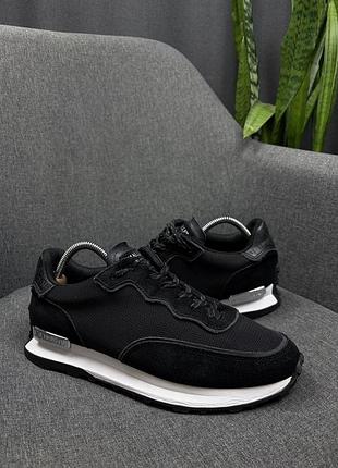 Фірмові замшеві  кросівки mallet men's black caledonian trainers