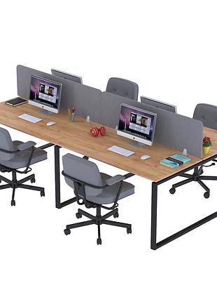 Письменный стол на 4 места nd4-270x140 дуб крафт золотой