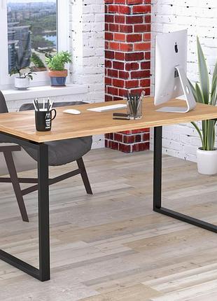 Письмовий стіл loft design q-135-36 black дуб крафт золотий