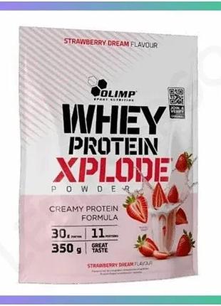 Сывороточный протеин olimp whey protein xplode 350 грамм клубника для набора мышечной массы и восстано sku_fitsh_cn20373-2