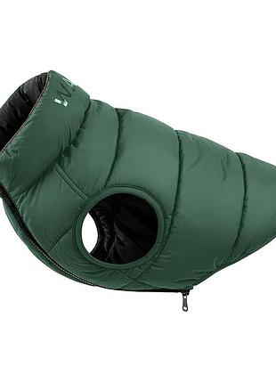 Курточка для собак waudog re-clothes двусторонняя, m47, a 44-47, b 69-72, c 41-44, изумрудная