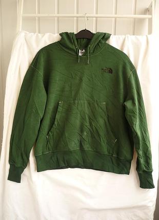 Оригинальное зеленое худи the north face на флисе, толстовка tnf, размер l
