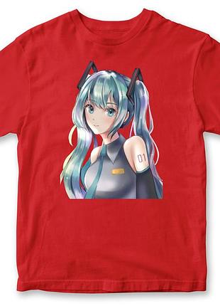 Футболка унисекс "hatsune miku" мику хацунэ 3 красный, m