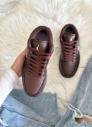 Jordan 1 low valentine's day chocolate brown pink 6