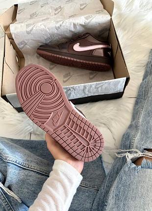 Jordan 1 low valentine's day chocolate brown pink 8