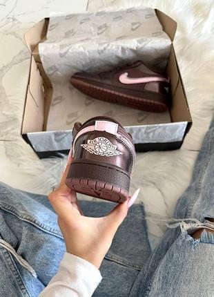 Jordan 1 low valentine's day chocolate brown pink 10