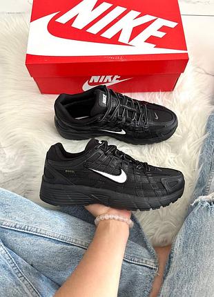 Nike p-6000 full black white swoosh gore-tex termo