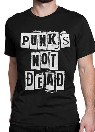Футболка с надписью "punks not dead"