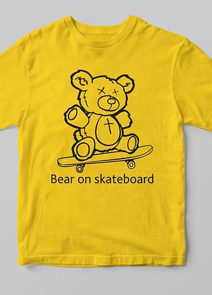Футболка «bear on skateboard» желтый