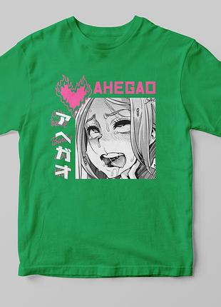 Футболка «ahegao» а3, зеленый