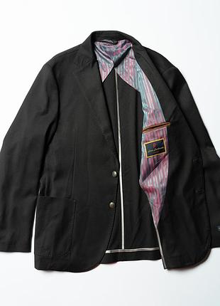 Linea sartoriale milano wool cashmere blend blazer jacket black [bmh017428]