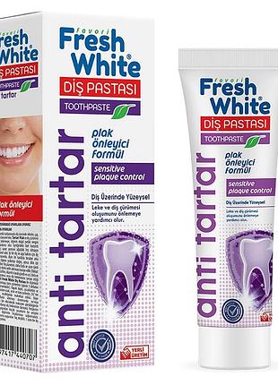 Зубная паста fresh white anti tartar от налета 90 г