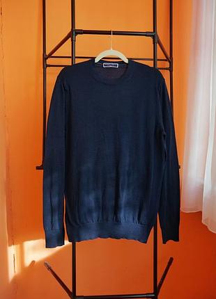 Charles tyrwhitt m | темно-синій мериносовий светр 100% wool
charles tyrwhitt merino sweater navy medium