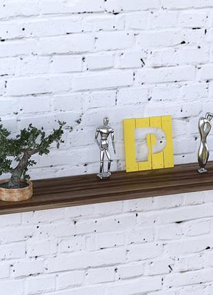 Полка настенная loft design pl-3-18 орех модена, 112 см, дсп 18 мм, металл, с креплением