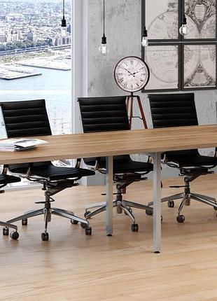 Стол для переговоров q-270 loft design дуб крафт золотой