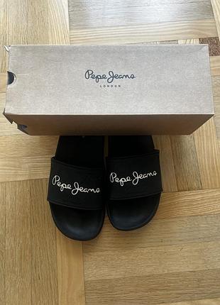 Шльопанці чоловічі pepe jeans london чорні розмір 42