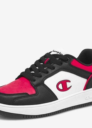 Підліткові кеди для хлопчика champion rebound 2.0 low b gs low s32415-kk019 38.5 (24.5см) чорні з червоним та білим