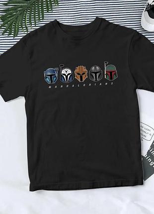 Футболка с принтом "mandalorian" 3 хлопок, m