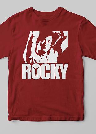 Футболка «рокки бальбоа (rocky)» бордовый