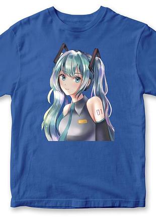 Футболка унісекс "hatsune miku" міку хацуне 3 синій, 2xl