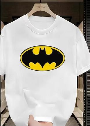 Футболка с принтом "batman" бетмен 2 белый, xl