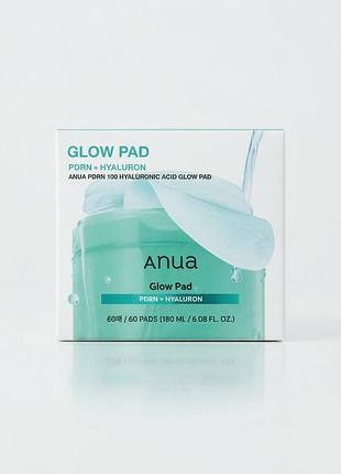 Тонер-пади anua pdrn 100 hyaluronic acid glow pad, 60 шт