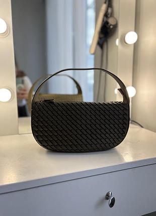 Сумка zara зелена плетена 7