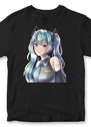 Футболка унісекс "hatsune miku" міку хацуне 3 чорний, 2xl