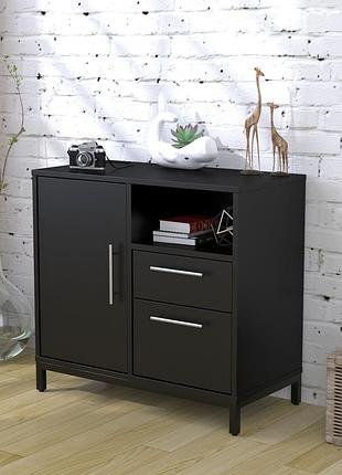 Тумба офисная l-800 combi loft design черный st7