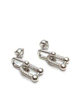 Серебряные серьги с фианитами в стиле "tiffany"