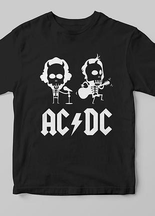Футболка с принтом "rock. ac/dc" черный