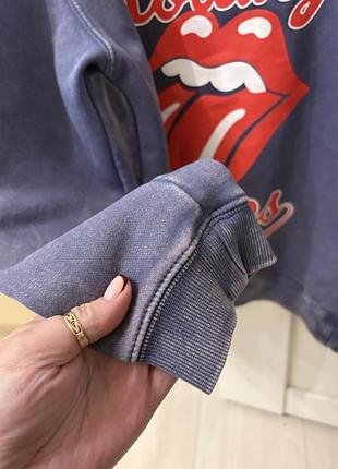 Світшот the rolling stones синій з принтом 2