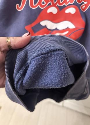 Світшот the rolling stones синій з принтом 4