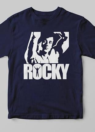 Футболка «рокки бальбоа (rocky)» темно-синий