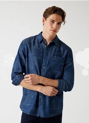 Джинсовая рубашка с длинным рукавом от river island.