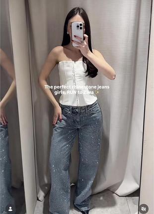 Джинси зі стразами zara 2